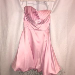 Pink strapless dress